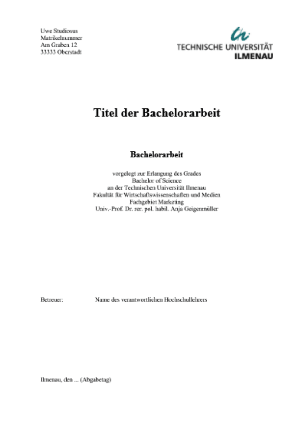 bachelor thesis in 3 wochen schreiben