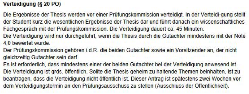 Ausschnitt aus der Prüfungsordnung BA Leipzig