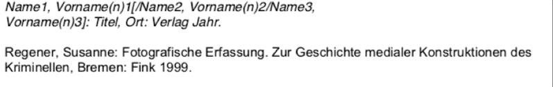 Monografien nach der deutschen Zitierweise im Literaturverzeichnis