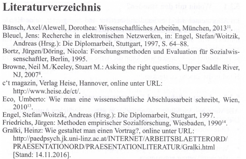 Beispiel Literaturverzeichnis