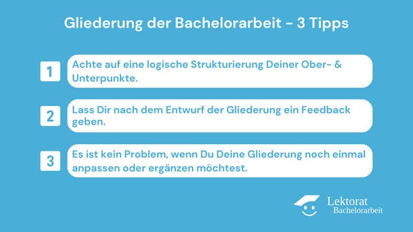 Bachelorarbeit Gliederung: Tipps